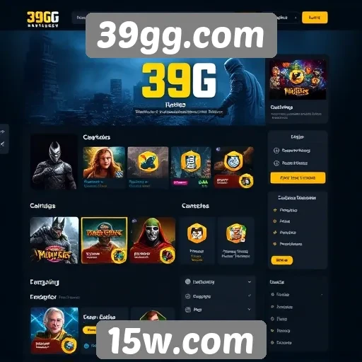 Análise da interface do usuário do 39gg.com